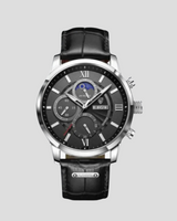Zeitmesser Im Chronographen-Stil - Leonidas in Silber/Schwarz