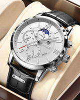Zeitmesser Im Chronographen-Stil - Leonidas in Silber/Weiß