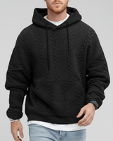 Zopfmuster-Pullover Mit Kapuze - Carlos in Schwarz