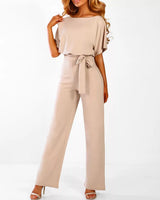 Charlotta  |  Schlichter Und Schicker Jumpsuit in Beige