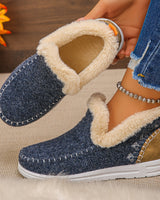 Aleeza - Lässige Haus Schuhe Mit Fleece Futter in Blau