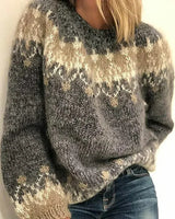 Annika | Gemütlicher Winter-Weihnachtspullover mit lockerem Schnitt in Grau