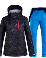 Warmer und wasserdichter Skianzug für Damen - Liora in Set mit blauer Hose