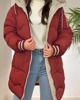 Ada - Warme Fleecejacke in Rot