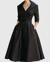 Marcelle - Zeitloses Eleganzkleid in Schwarz (Fast ausverkauft)