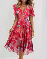 Connie – Elegantes Damen Wickelkleid in Pink