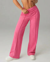 Samanda – Hose Mit Hoher Taille Und Weitem Bein in Rosa