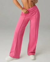 Alba | Hosen mit geradem Schnitt und weitem Bein in Fuchsia