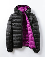 Leichte und thermische Pufferjacke Unisex - Nordika in Lila mit Schwarz