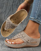 Ysola - Softtouch-Keilsandalen in Grau
