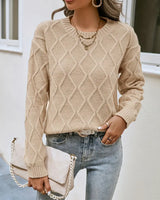 Hanneli | Gestrickter Pullover in Beige
