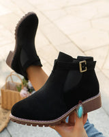 Fakina – Stiefeletten Mit Zierschnalle in Schwarz