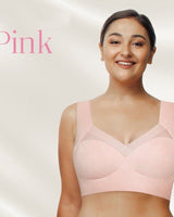 Charmante drahtlose Push-Up-BHs 1+1 GRATIS in Rosa (2 Stück)