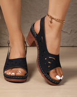 Valia - Bequeme High Heels in Schwarz