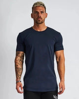 Steffen™ - Einfarbiges T-Shirt mit bequemer Passform in Marineblau