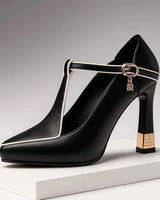 Absatzschuhe Mit Riemchen in Schwarz
