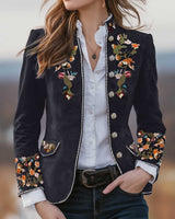 Anisaa – Elegante Jacke Mit Stehkragen in Schwarz