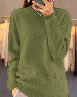 Ghizala – Pullover Mit Rundhalsausschnitt Und Blumenmuster in Grün