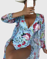 Linnea | Sommer Badeanzug Set in Blau