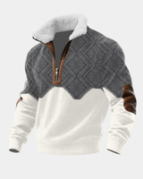 Tobias | ThermoSoft Fleecepullover mit Stehkragen in Hellbraun