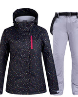 Warmer und wasserdichter Skianzug für Damen - Liora in Set mit grauer Hose
