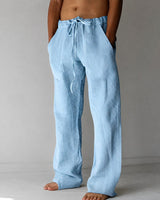 Bruce - Bequeme Männerhose im lockeren Design in Hellblau