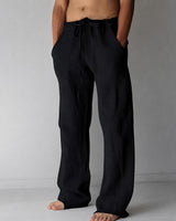 Bruce - Bequeme Männerhose im lockeren Design in Schwarz