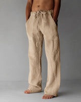 Bruce - Bequeme Männerhose im lockeren Design in Khaki