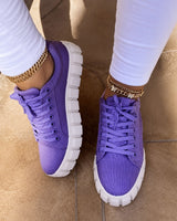 Marit - Komfortable Damensneakers in Lila / Weiß
