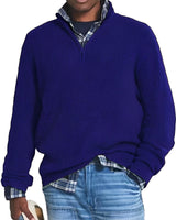 Charlton - Herrenpullover mit Reißverschluss für Wärme in Blau