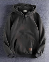Tommy - Vintage-Herren-Hoodie mit Kapuze in Grau