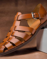 Sofronio - Klassische und komfortable Herrensandalen in Braun