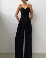 Becca - Stilvoller Jumpsuit mit hoher Taille in Schwarz