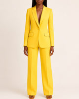 Elisabeth - Damenanzug-Set mit Blazer und Hose in Gelb