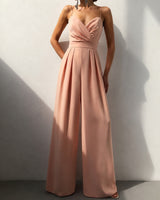 Becca - Stilvoller Jumpsuit mit hoher Taille in Lachs