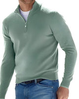 Ralph - Bequemer Herrenpullover mit Reißverschluss in Grün