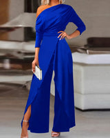 Noelle - Klassischer, eng anliegender Overall in Blau