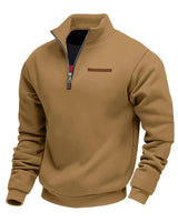 Grimm – Eleganter Pullover MIT Halbem Reißverschluss in Braun