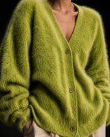 Remona – Bequeme Kaschmir-Strickjacke in Grün