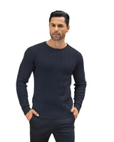 Theo – Casual Pullover für Herren in Marineblau
