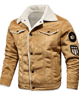 Edo | Elegante Warme Jacke Mit Knopfleiste in Khaki