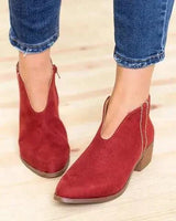 Stilvolle Damen Stiefeletten - Eveline in Rot