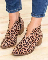 Stilvolle Damen Stiefeletten - Eveline in Leopardenmuster