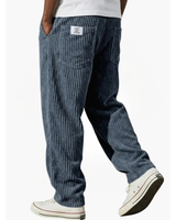 Albrecht | Herren Cord Hose mit Weitem Schnitt und Gerader Form in Blau