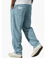 Albrecht | Herren Cord Hose mit Weitem Schnitt und Gerader Form in Hellblau