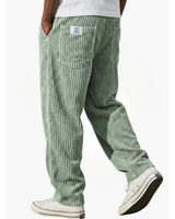 Albrecht | Herren Cord Hose mit Weitem Schnitt und Gerader Form in Hellgrün