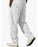 Albrecht | Herren Cord Hose mit Weitem Schnitt und Gerader Form in Weiß