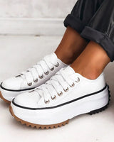 Dorothy – Modische Damen Plateau-Sneaker in Weiß