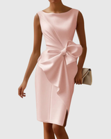Almudena | Damen Ärmelloses Midikleid mit Schleife in Rosa