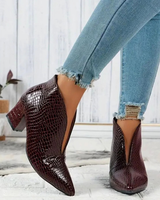 Amaya | Damen Orthopädische Stiefeletten mit Komfort und Absatz in Burgund